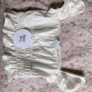 Princess polly white cropped top